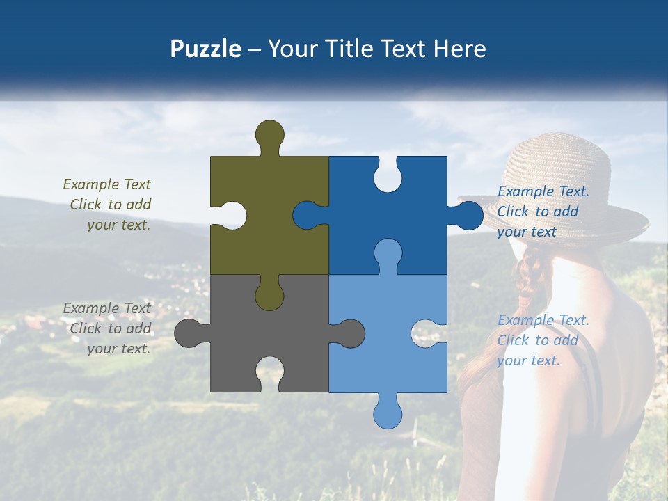 Green Mountains Stand PowerPoint Template