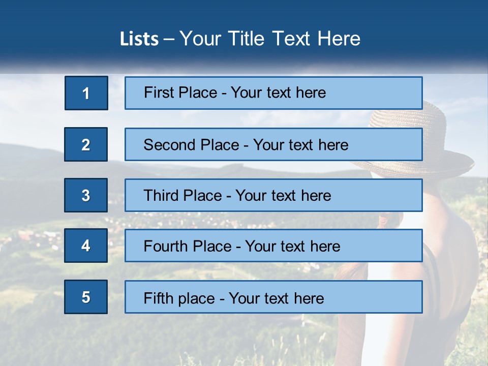 Green Mountains Stand PowerPoint Template