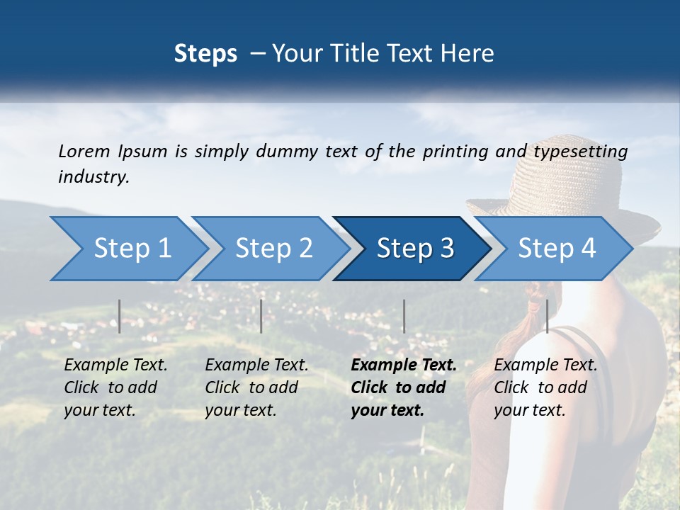 Green Mountains Stand PowerPoint Template
