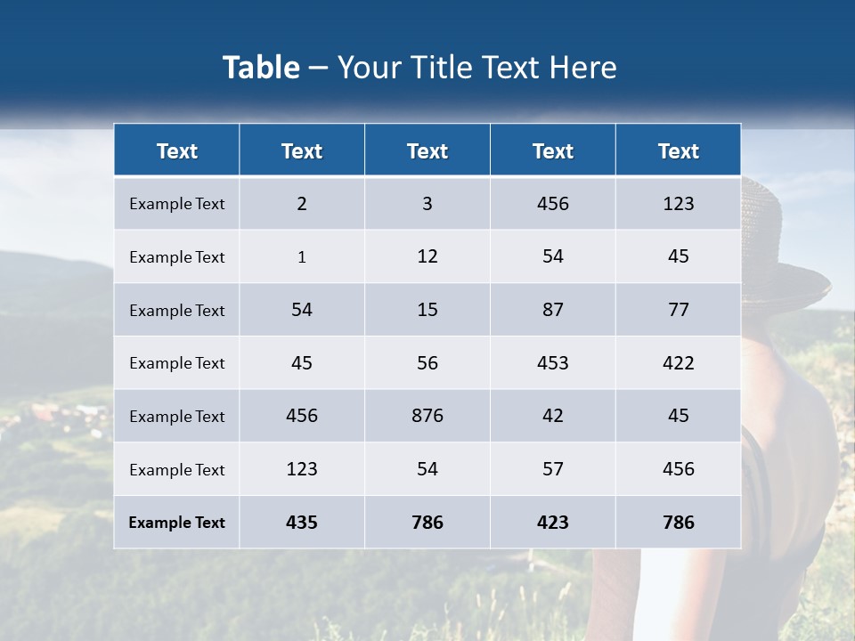 Green Mountains Stand PowerPoint Template