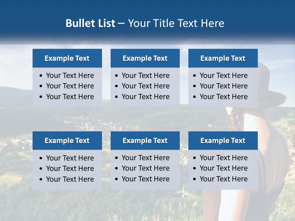 Green Mountains Stand PowerPoint Template