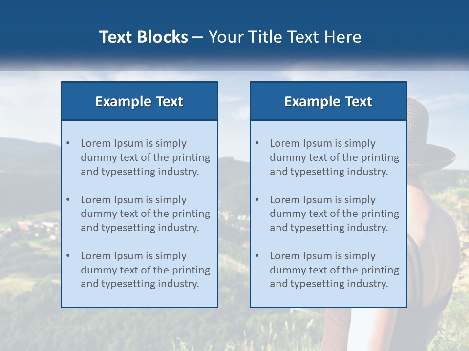 Green Mountains Stand PowerPoint Template