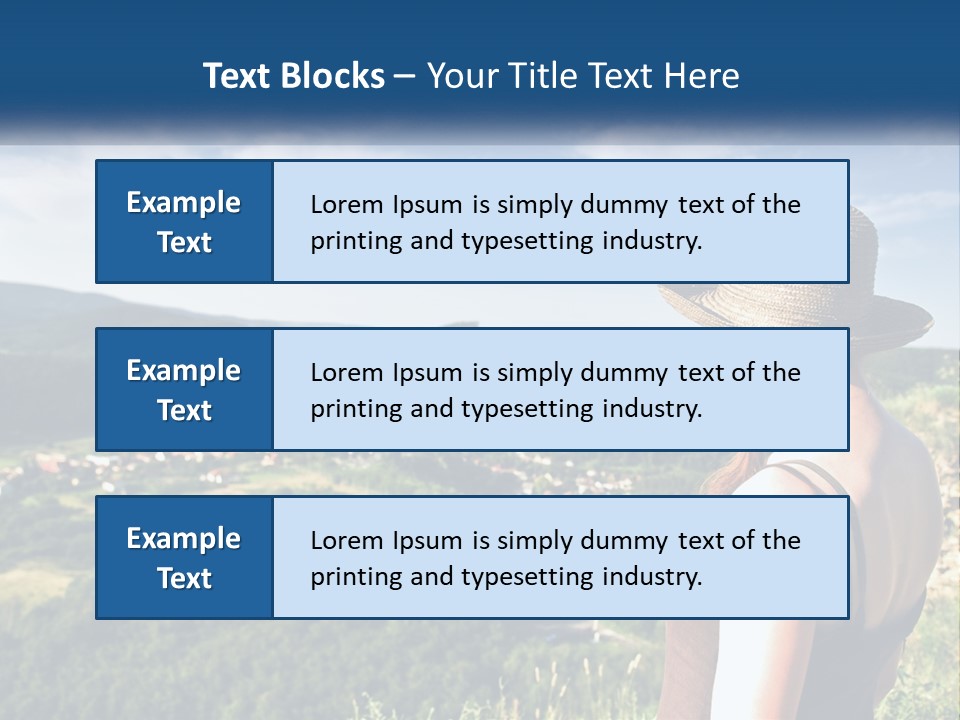 Green Mountains Stand PowerPoint Template