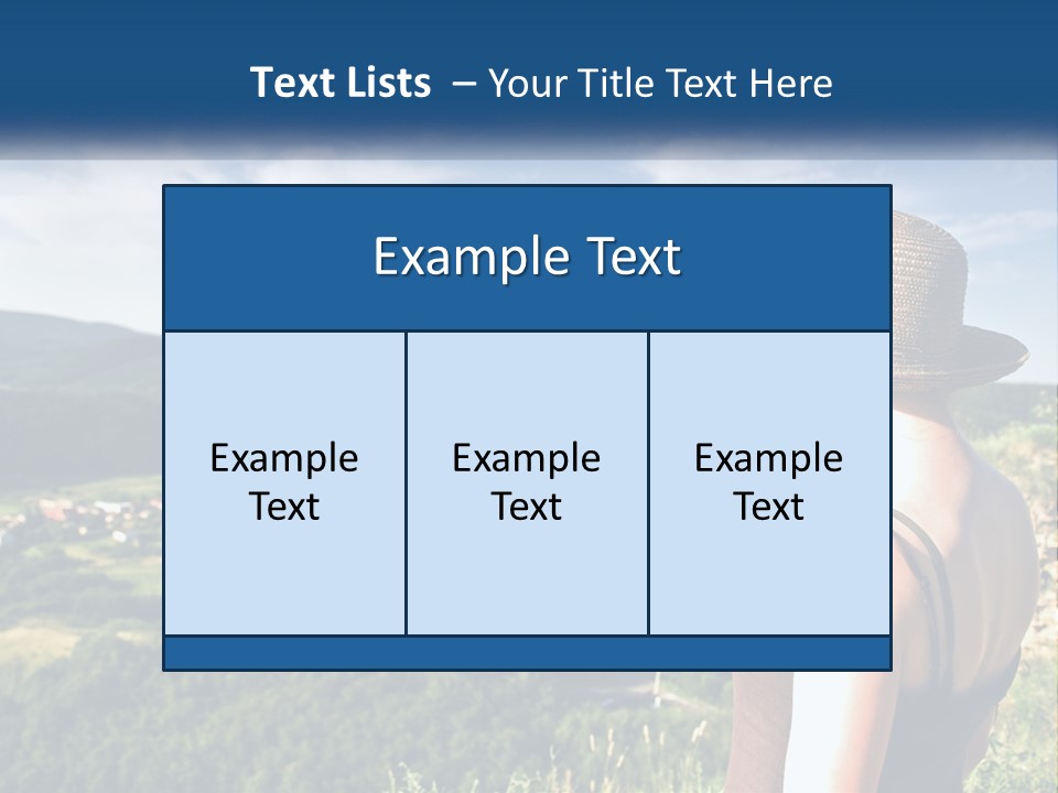 Green Mountains Stand PowerPoint Template