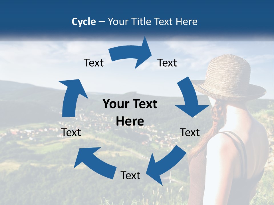 Green Mountains Stand PowerPoint Template