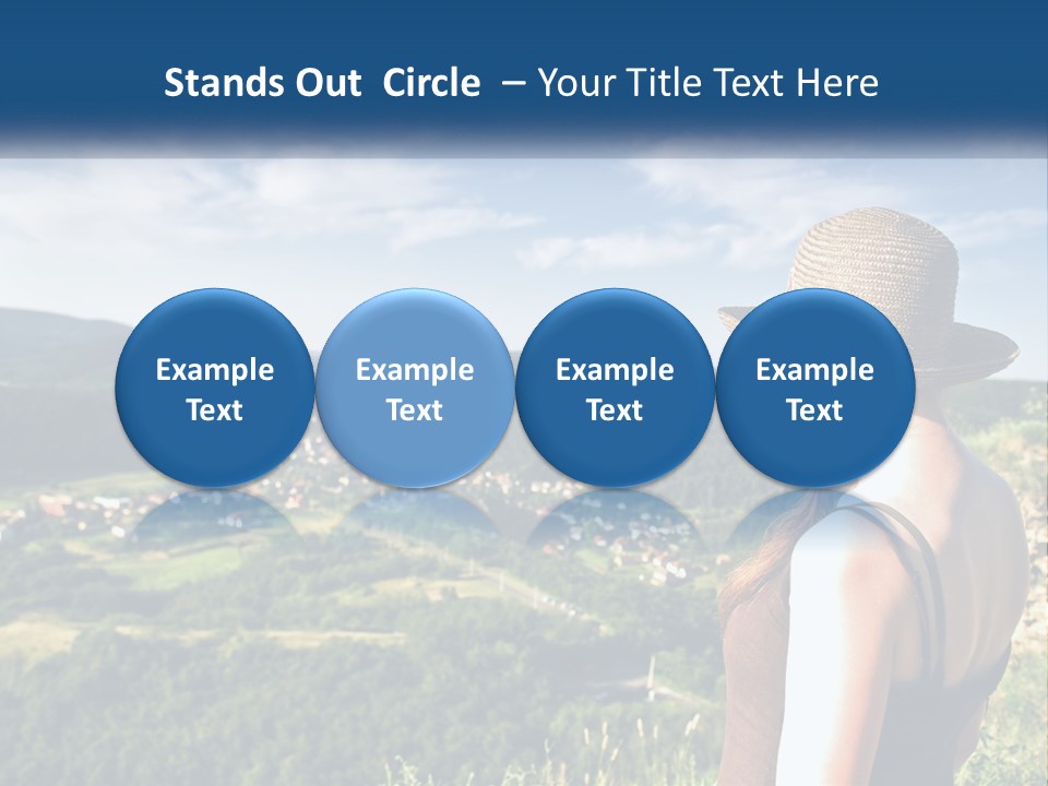 Green Mountains Stand PowerPoint Template