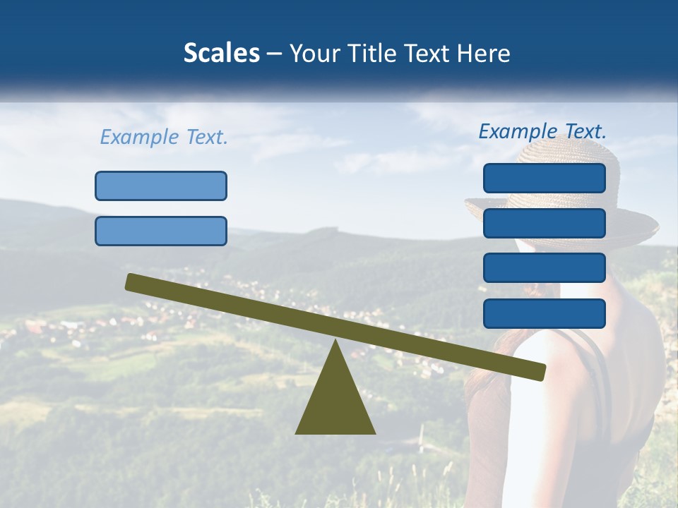 Green Mountains Stand PowerPoint Template