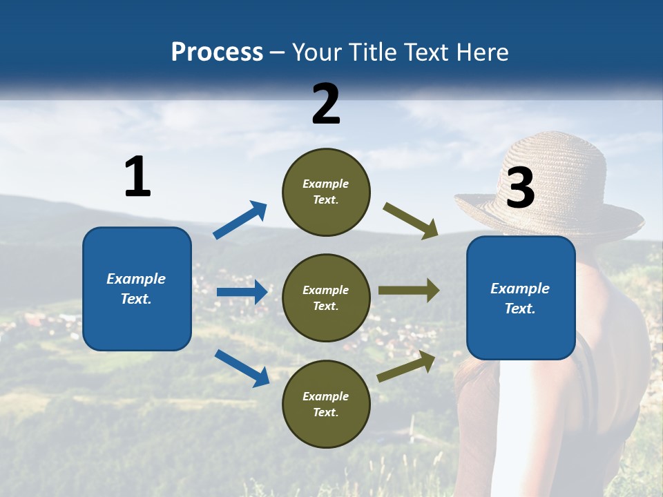 Green Mountains Stand PowerPoint Template
