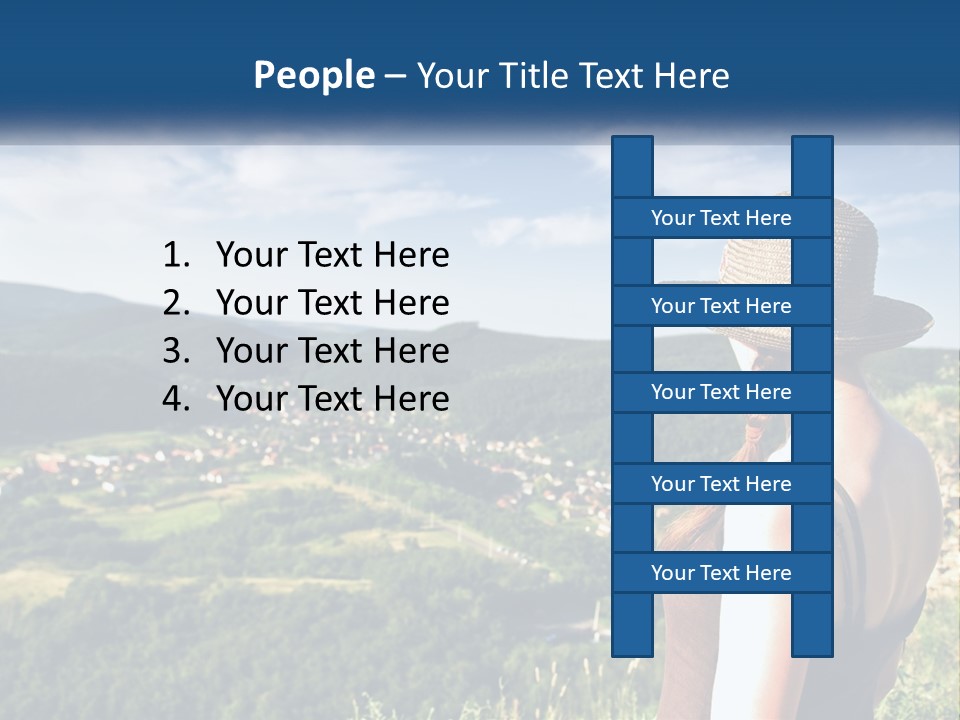 Green Mountains Stand PowerPoint Template