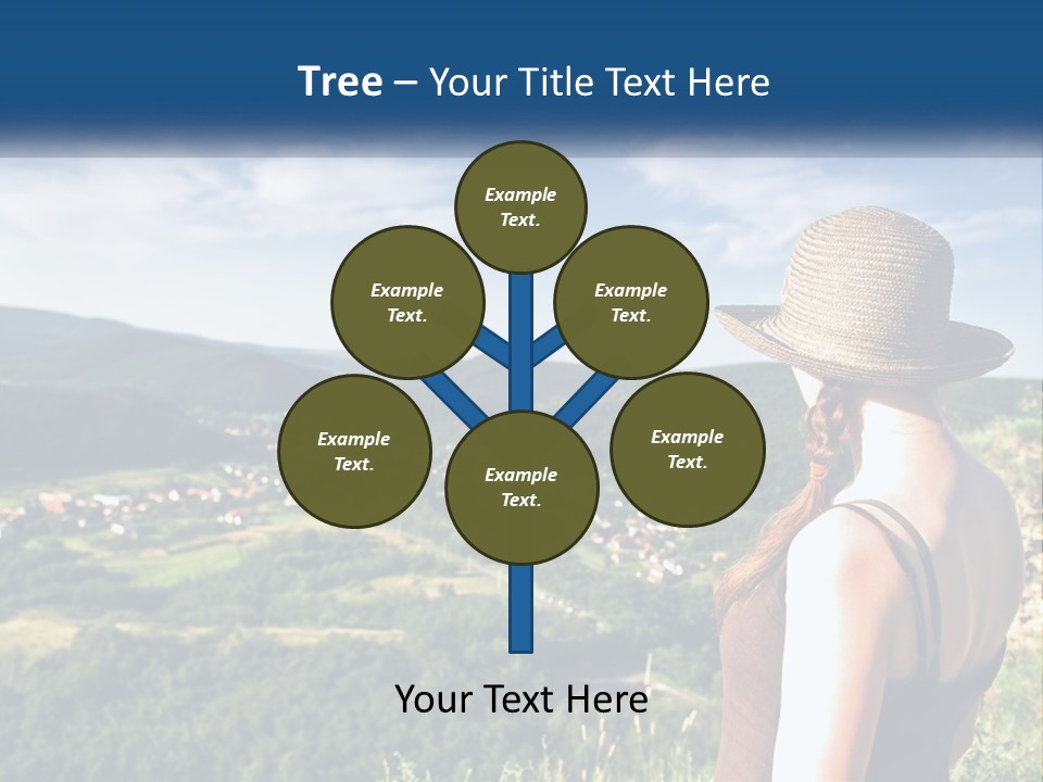 Green Mountains Stand PowerPoint Template