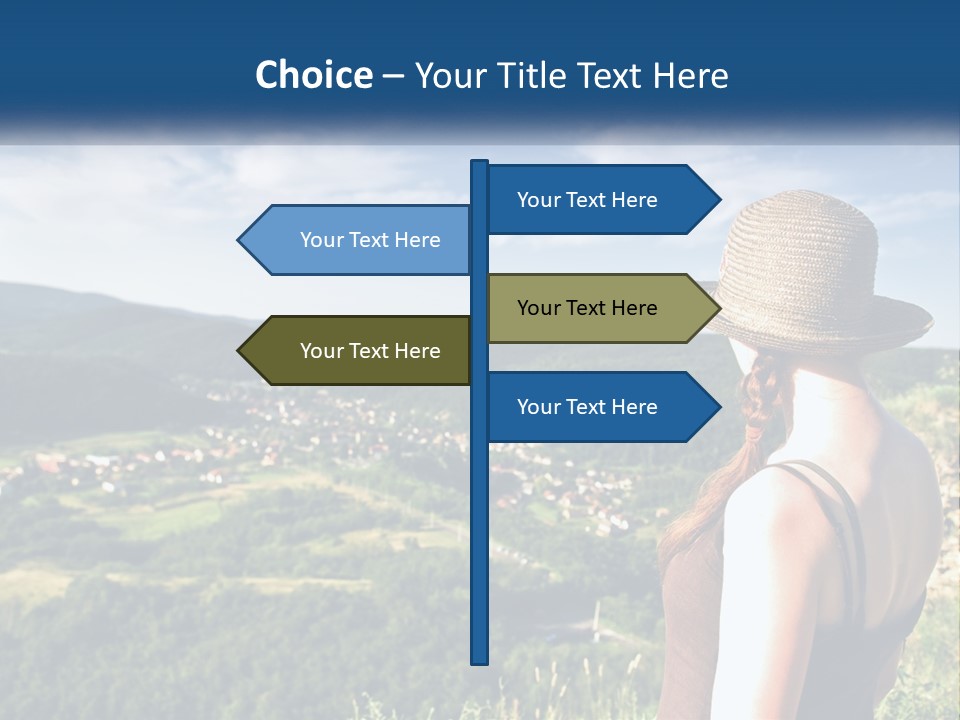 Green Mountains Stand PowerPoint Template