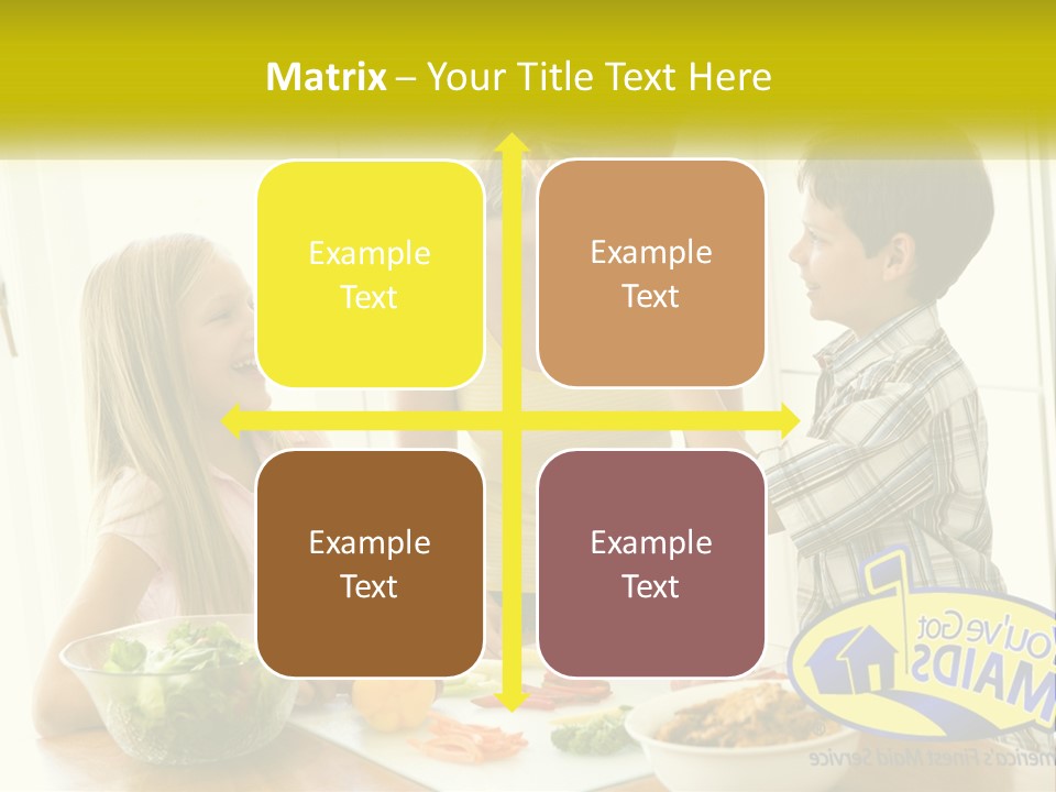 Daughter Smiling Brother PowerPoint Template