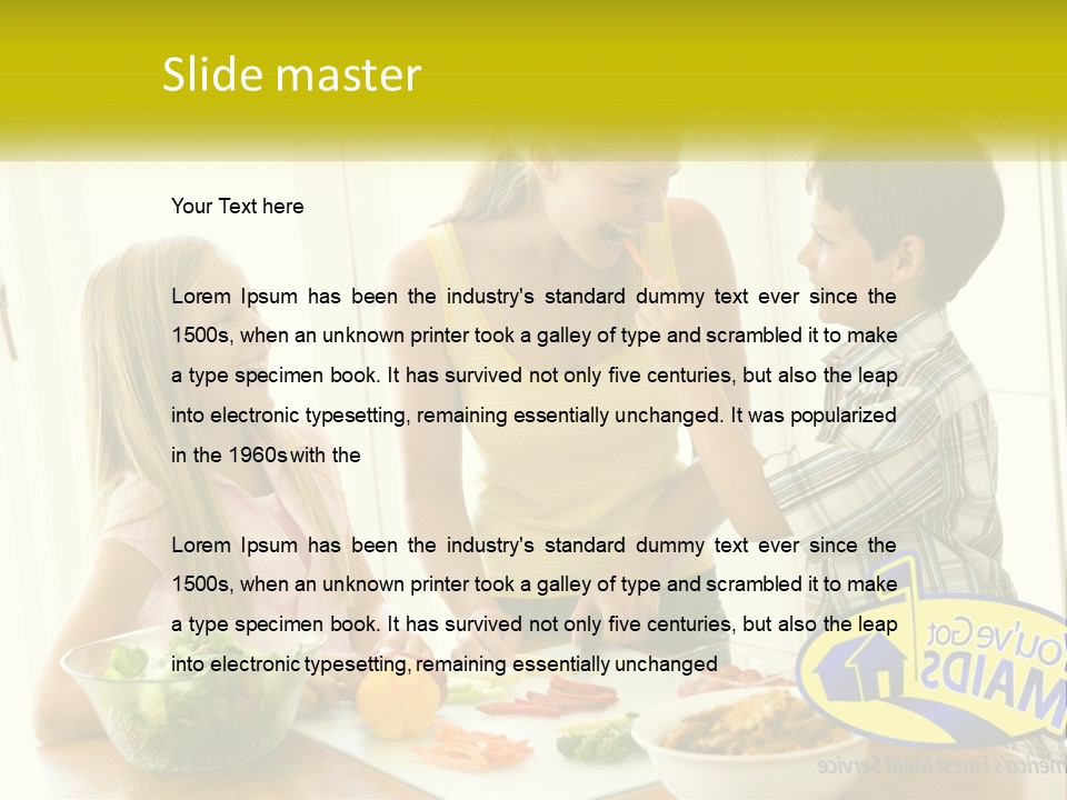 Daughter Smiling Brother PowerPoint Template