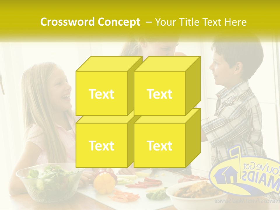 Daughter Smiling Brother PowerPoint Template