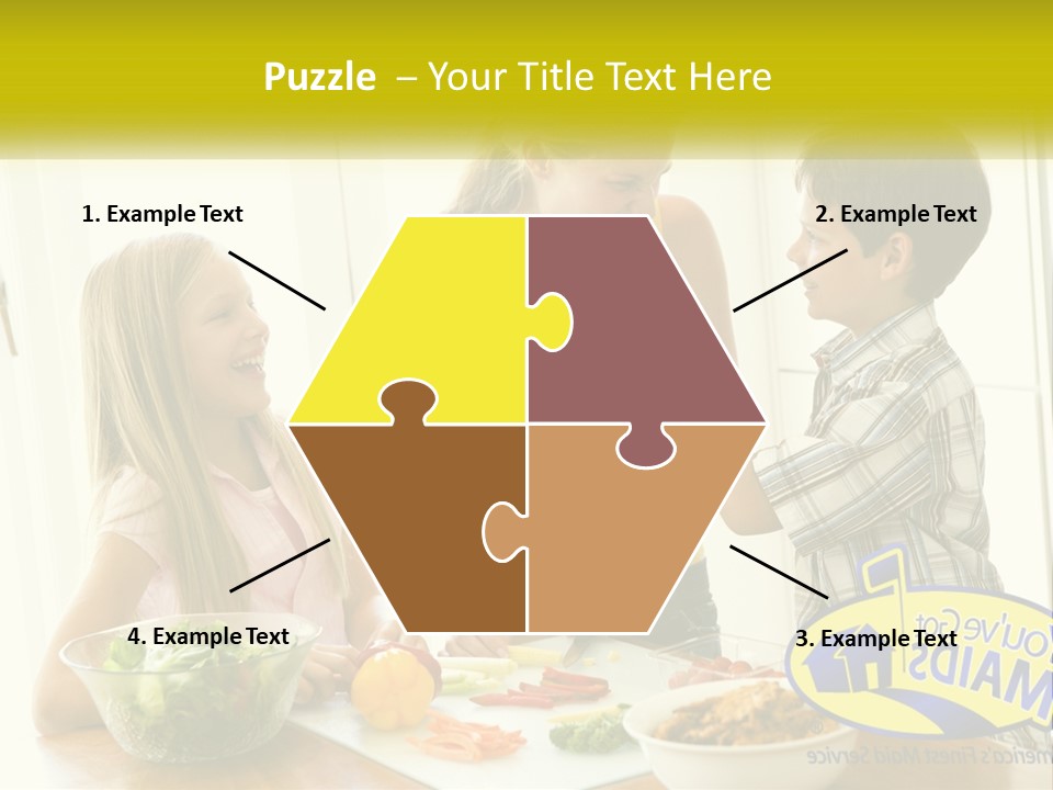 Daughter Smiling Brother PowerPoint Template