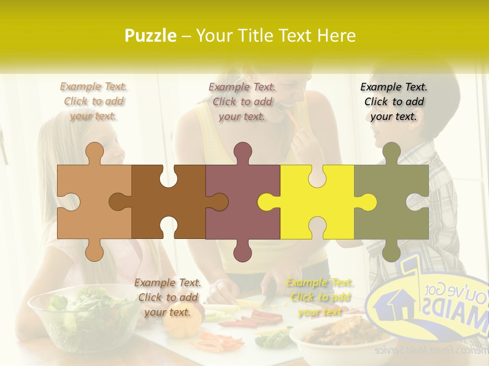 Daughter Smiling Brother PowerPoint Template