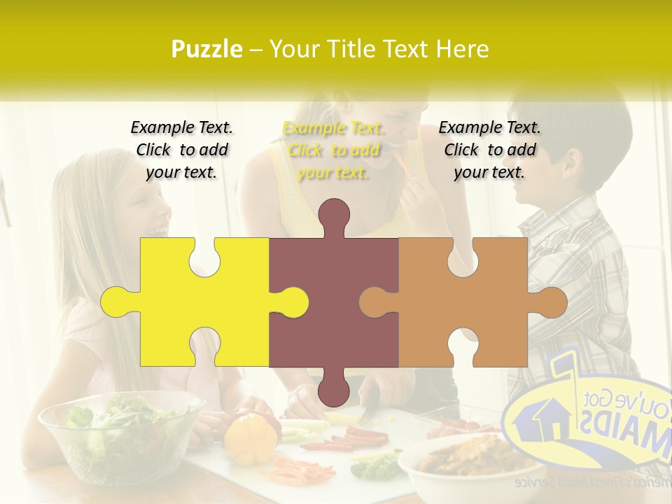 Daughter Smiling Brother PowerPoint Template