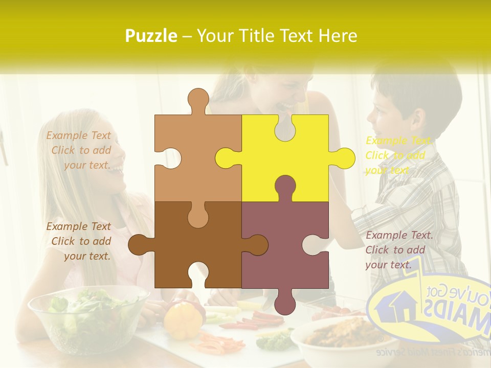 Daughter Smiling Brother PowerPoint Template