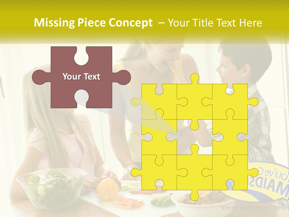 Daughter Smiling Brother PowerPoint Template