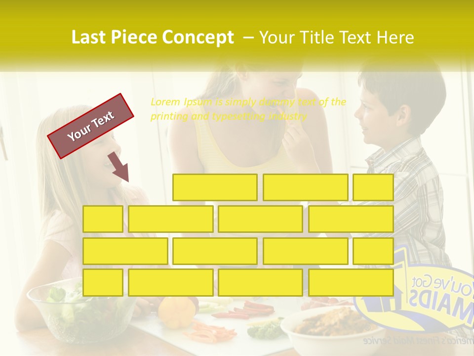 Daughter Smiling Brother PowerPoint Template