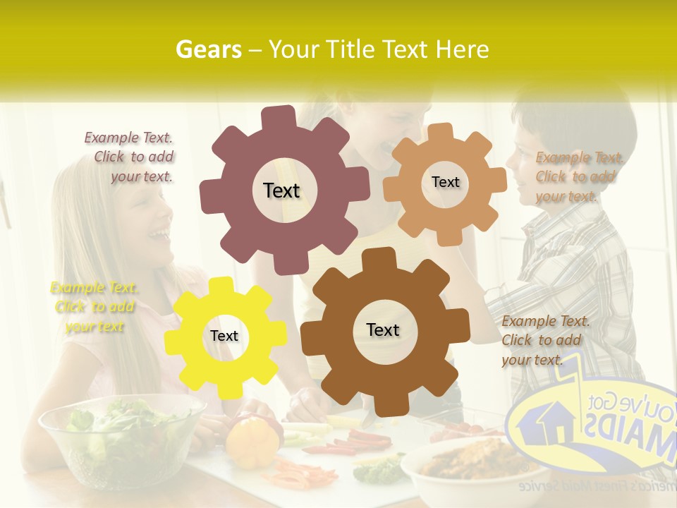 Daughter Smiling Brother PowerPoint Template