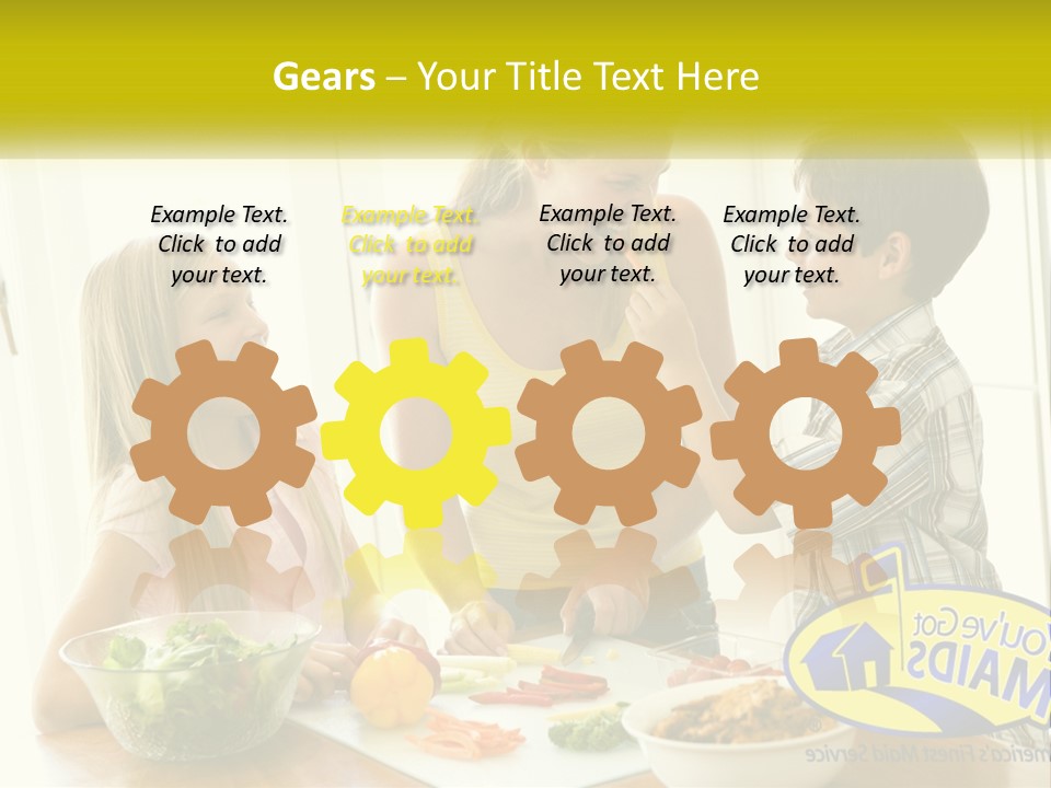 Daughter Smiling Brother PowerPoint Template