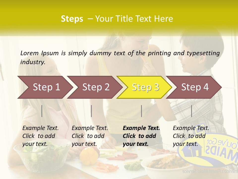 Daughter Smiling Brother PowerPoint Template