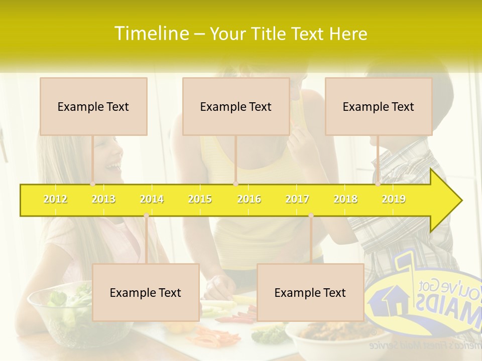 Daughter Smiling Brother PowerPoint Template