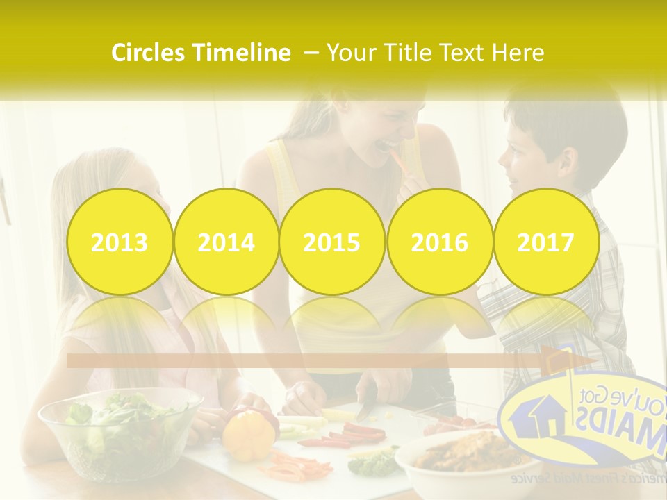 Daughter Smiling Brother PowerPoint Template