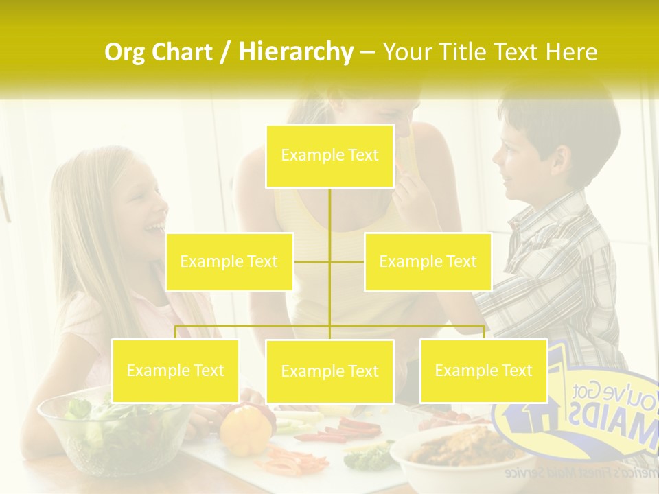 Daughter Smiling Brother PowerPoint Template