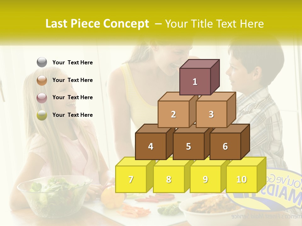 Daughter Smiling Brother PowerPoint Template