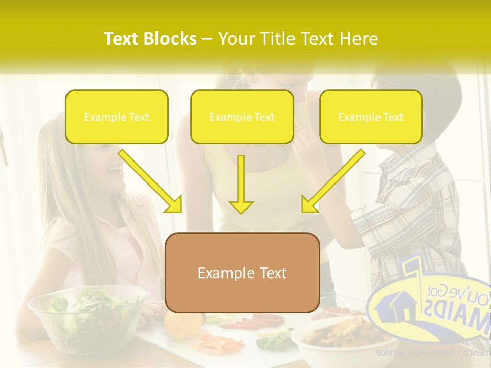 Daughter Smiling Brother PowerPoint Template