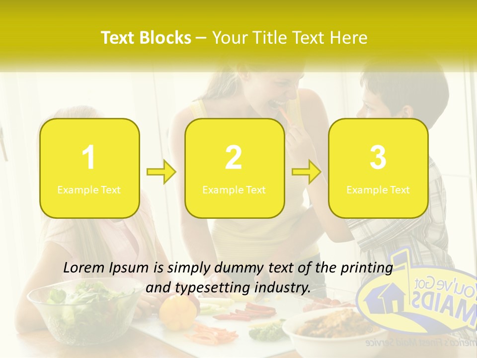 Daughter Smiling Brother PowerPoint Template