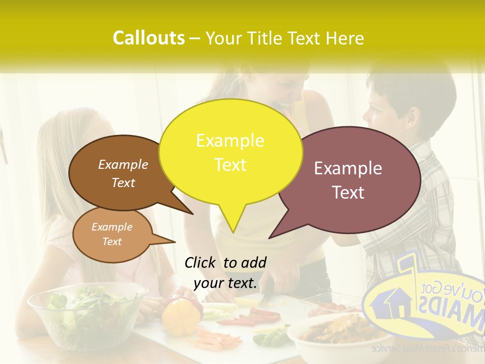 Daughter Smiling Brother PowerPoint Template