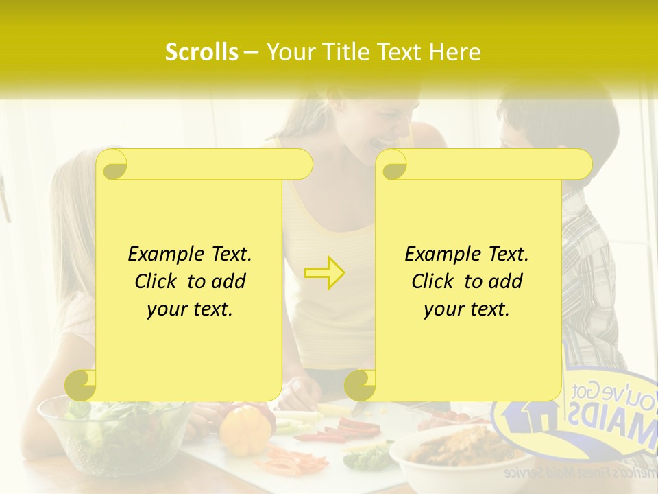 Daughter Smiling Brother PowerPoint Template