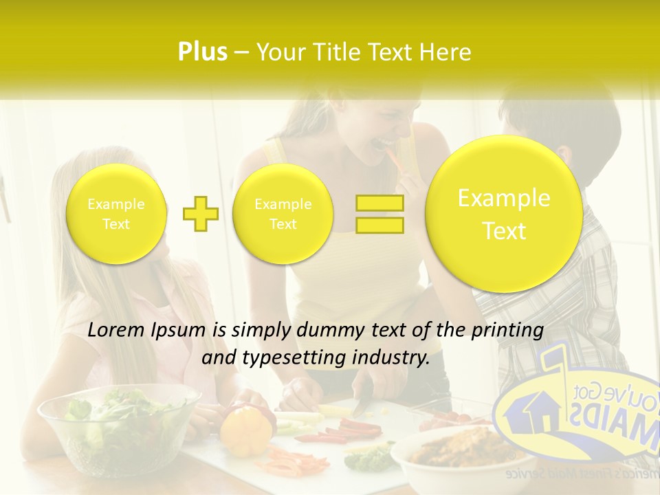 Daughter Smiling Brother PowerPoint Template