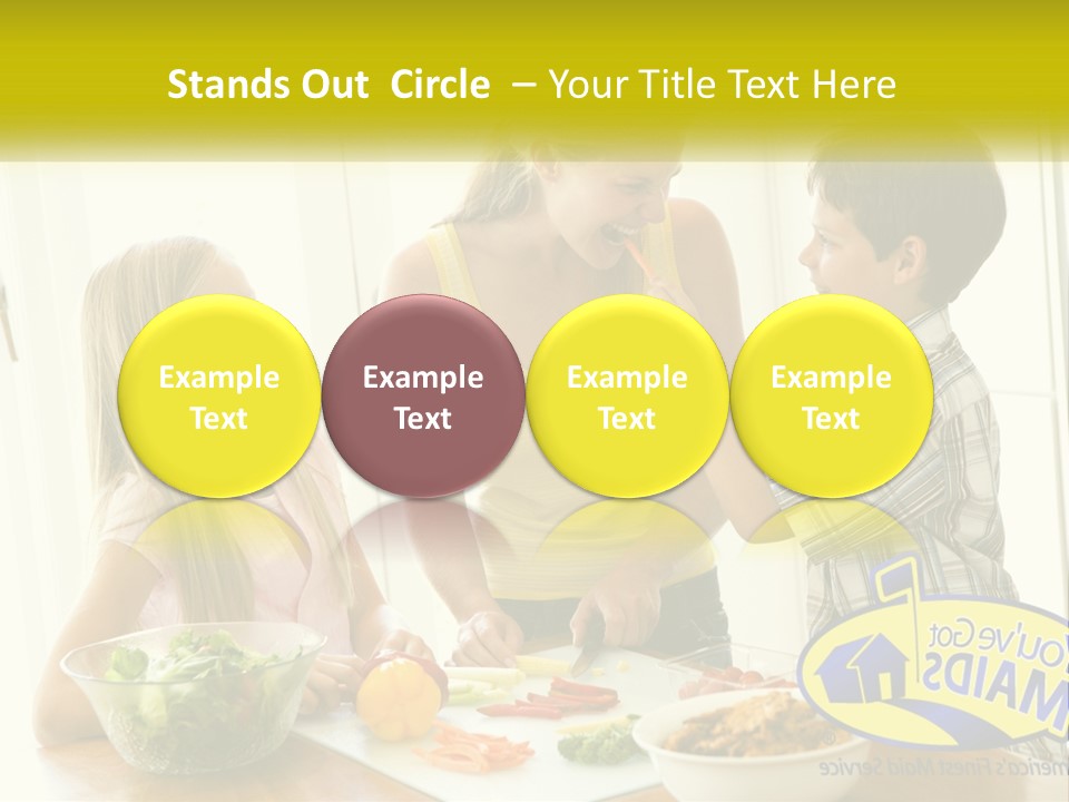 Daughter Smiling Brother PowerPoint Template