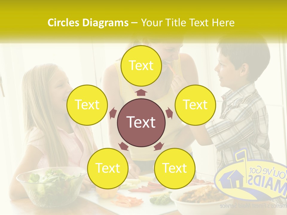 Daughter Smiling Brother PowerPoint Template