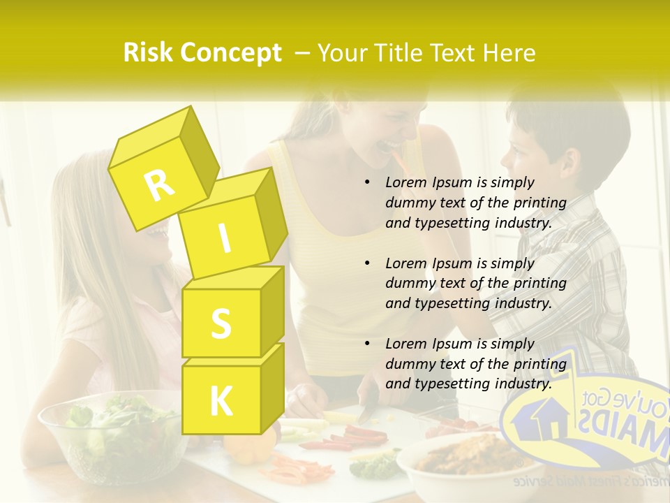 Daughter Smiling Brother PowerPoint Template