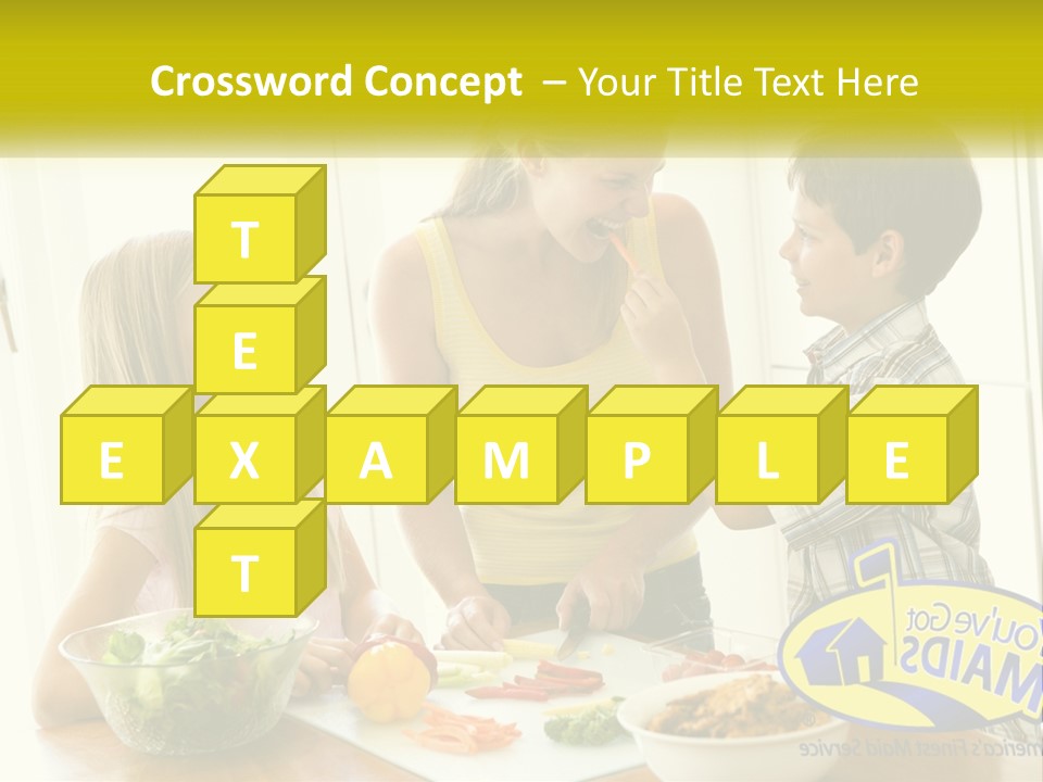 Daughter Smiling Brother PowerPoint Template