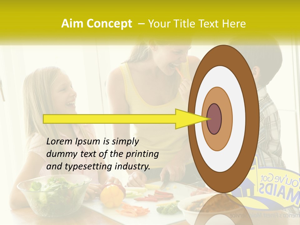 Daughter Smiling Brother PowerPoint Template