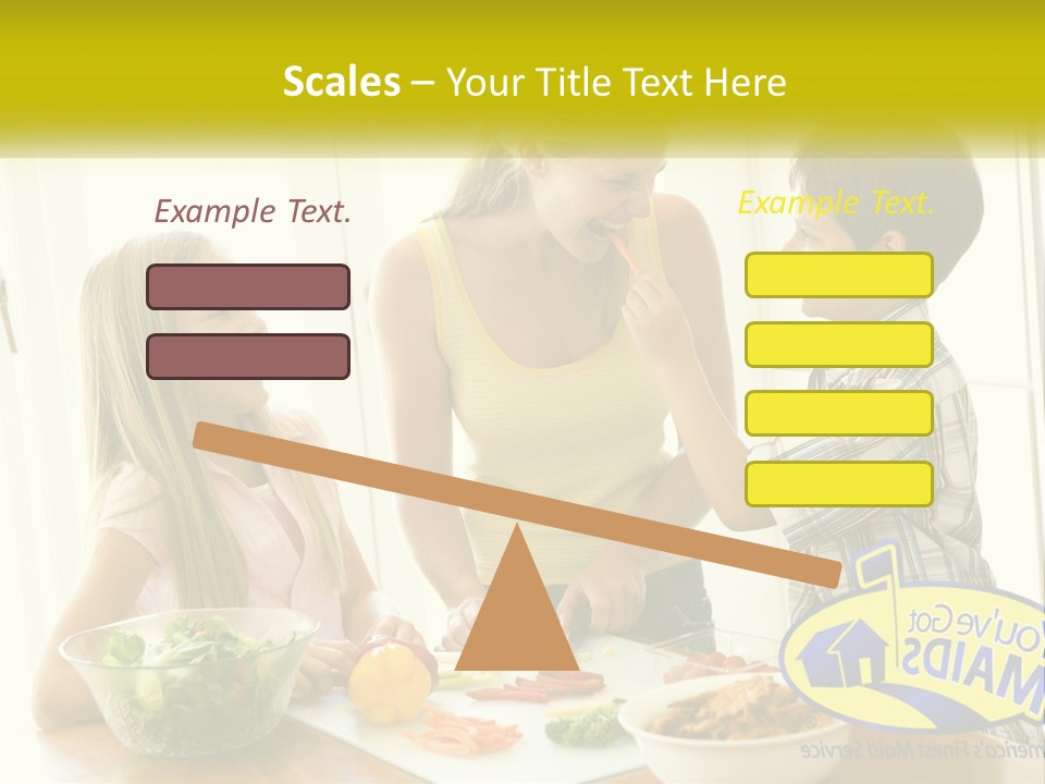 Daughter Smiling Brother PowerPoint Template