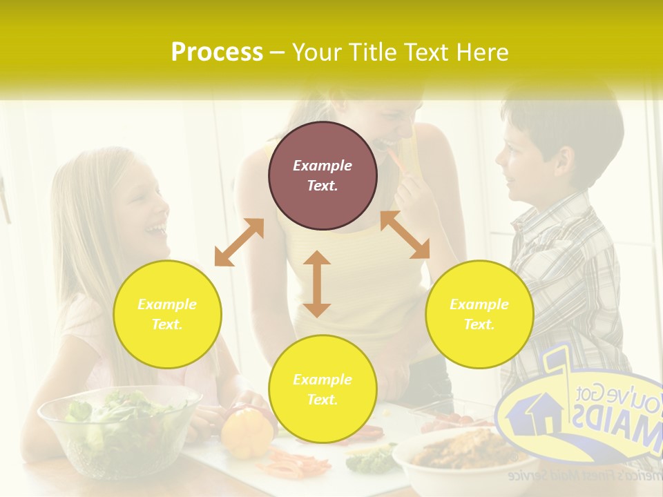 Daughter Smiling Brother PowerPoint Template