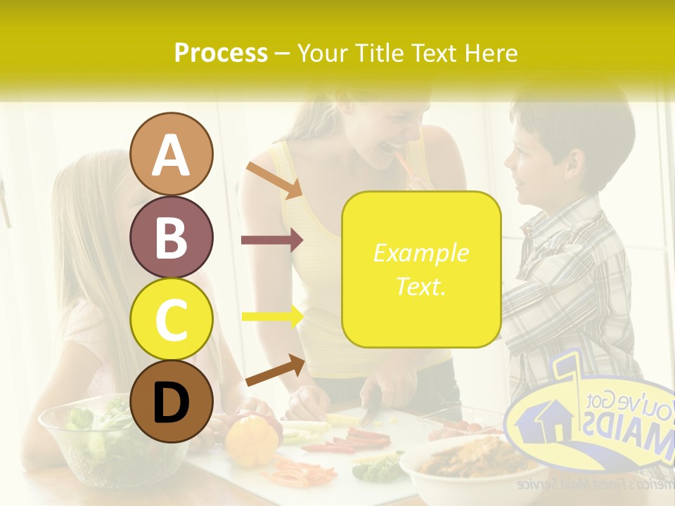 Daughter Smiling Brother PowerPoint Template