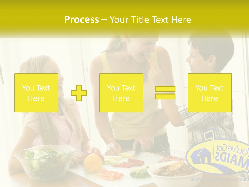 Daughter Smiling Brother PowerPoint Template