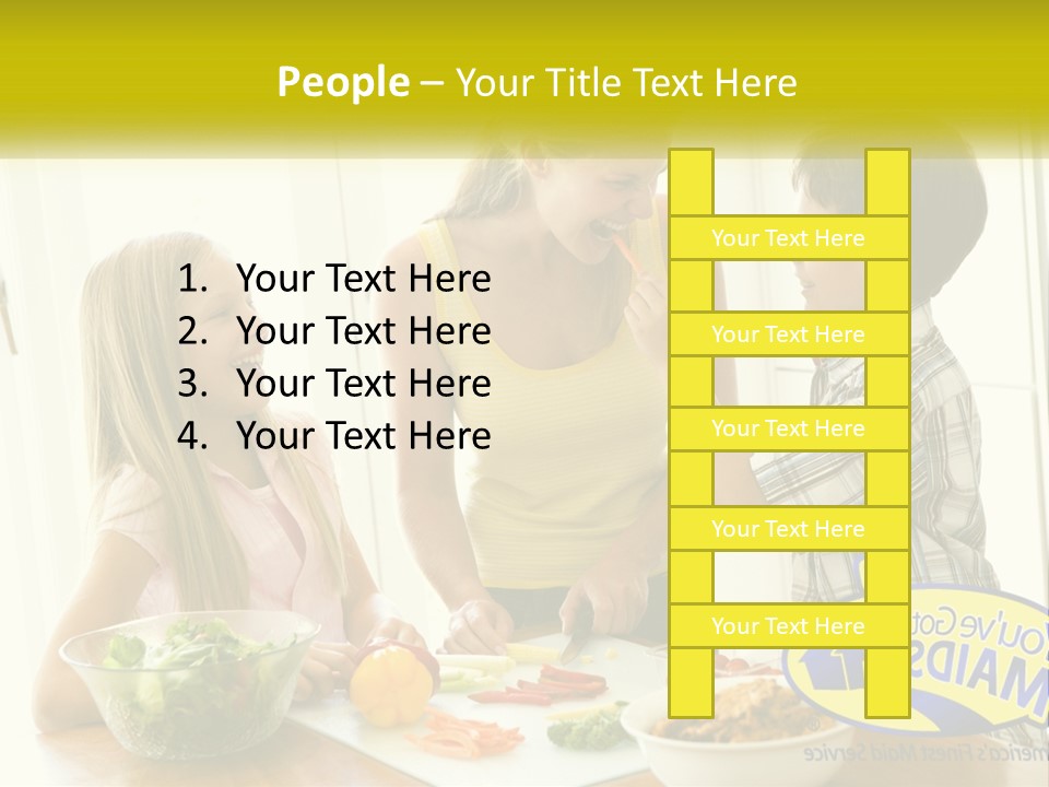 Daughter Smiling Brother PowerPoint Template