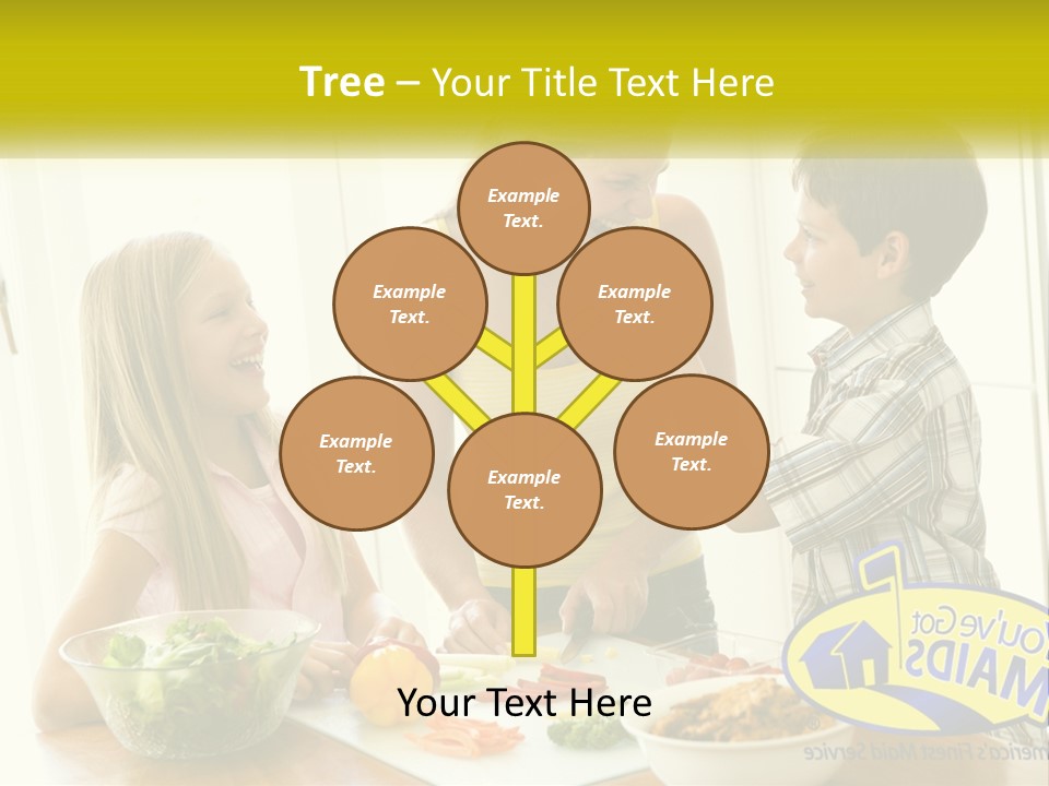 Daughter Smiling Brother PowerPoint Template