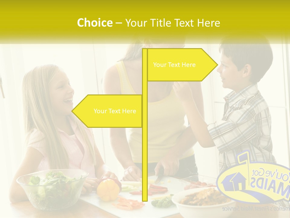 Daughter Smiling Brother PowerPoint Template