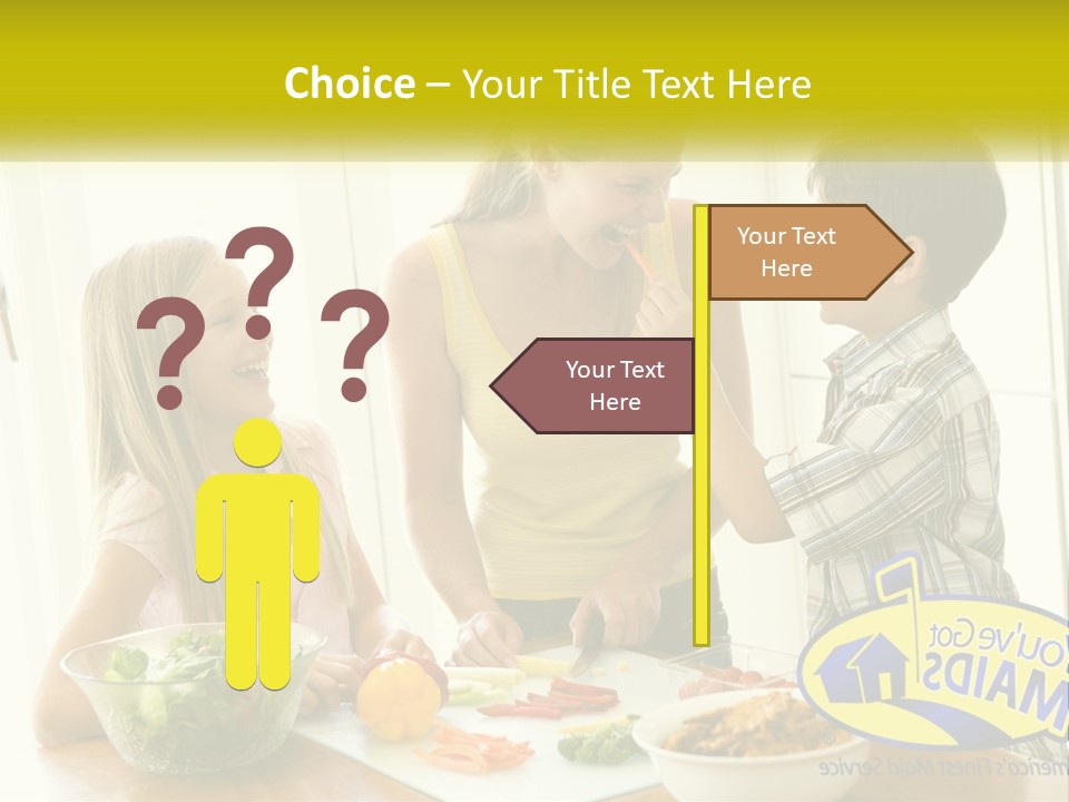 Daughter Smiling Brother PowerPoint Template