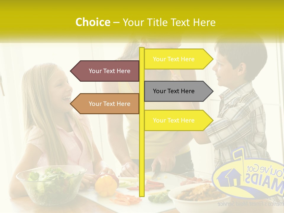 Daughter Smiling Brother PowerPoint Template